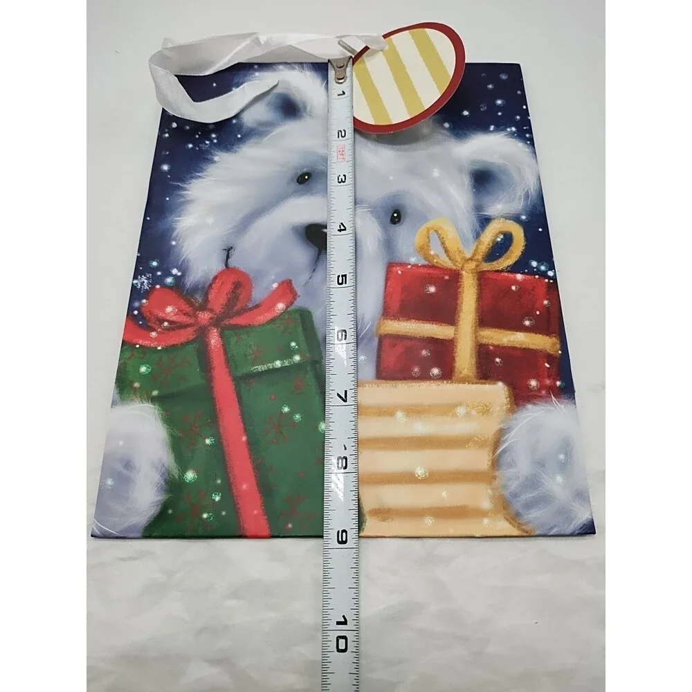Lot Of (7) Christmas/Holiday Gift Bags Stickers Materials